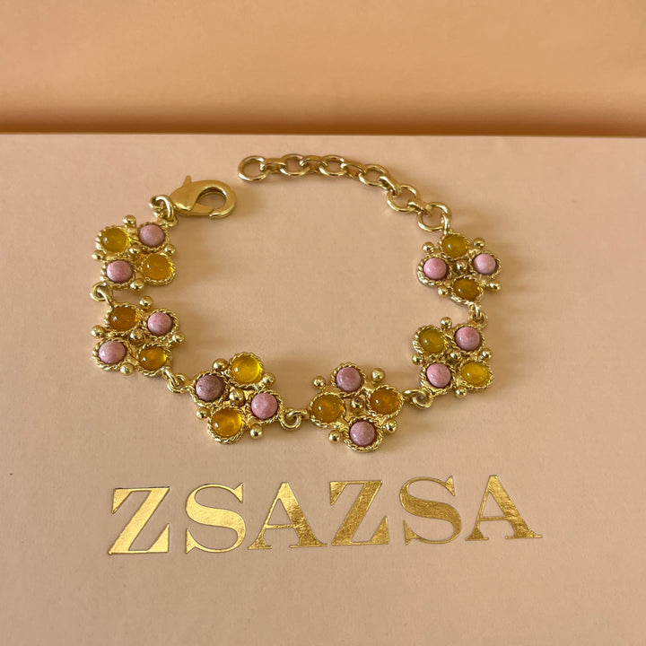 Pink & yellow handmade set