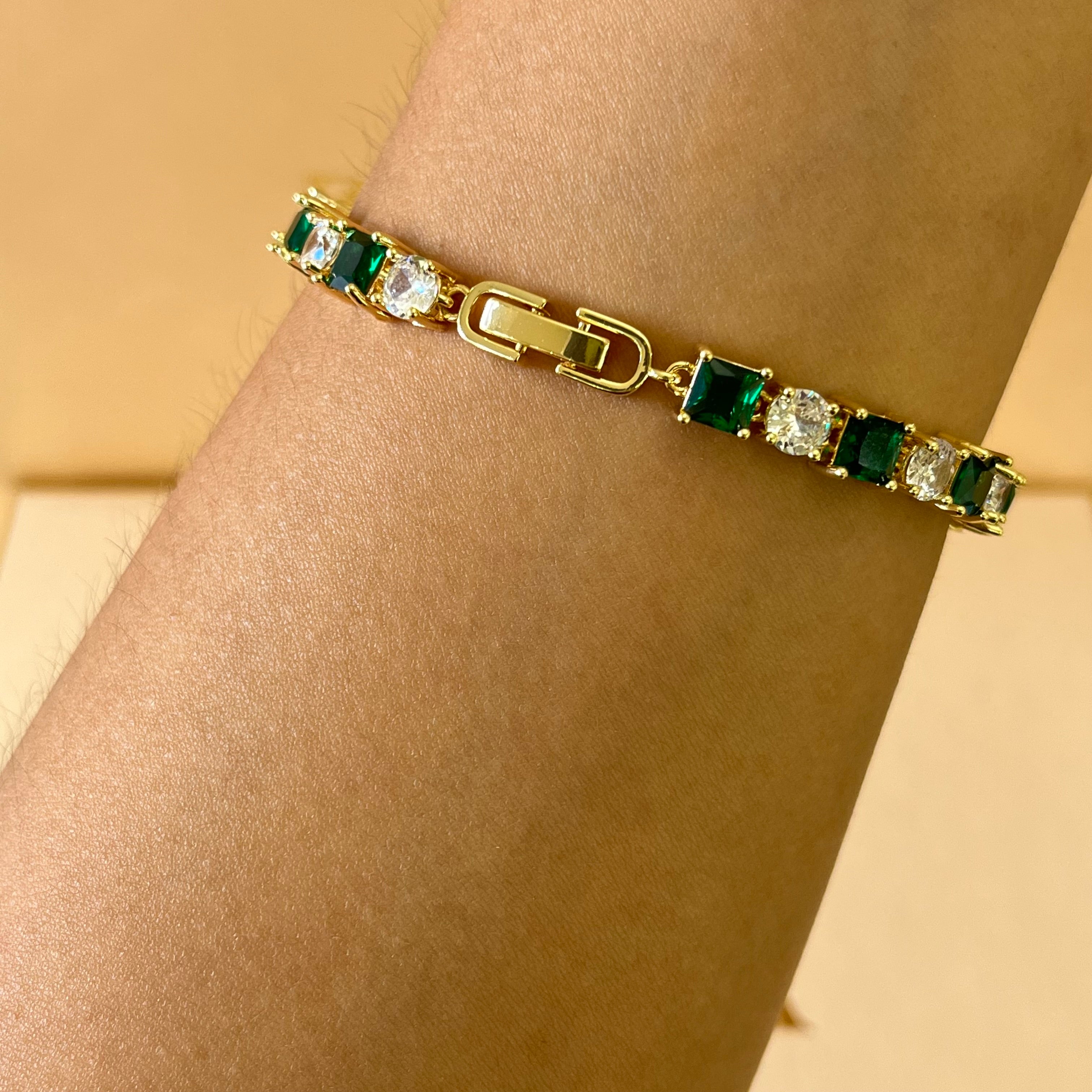 Green zircone bracelet