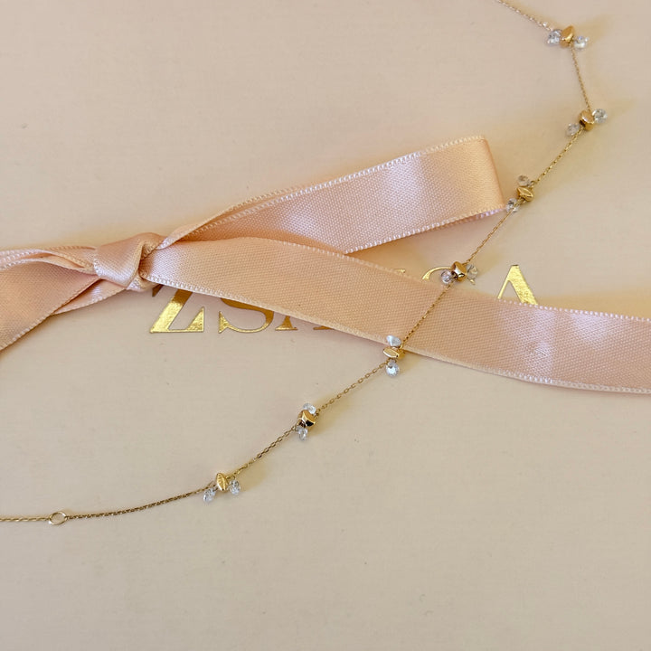 Zircone dainty gold plated bracelet