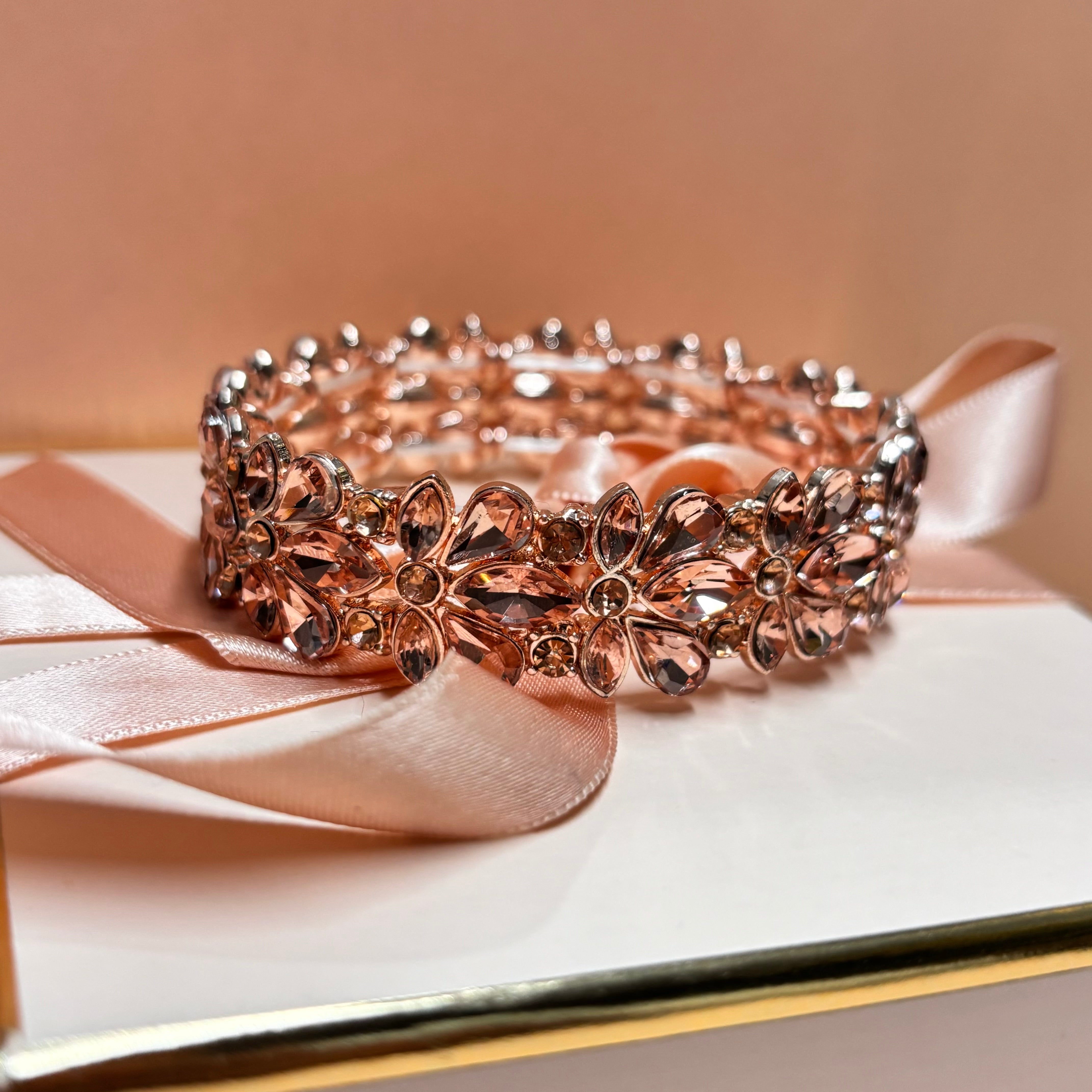 Marquise peach bangle