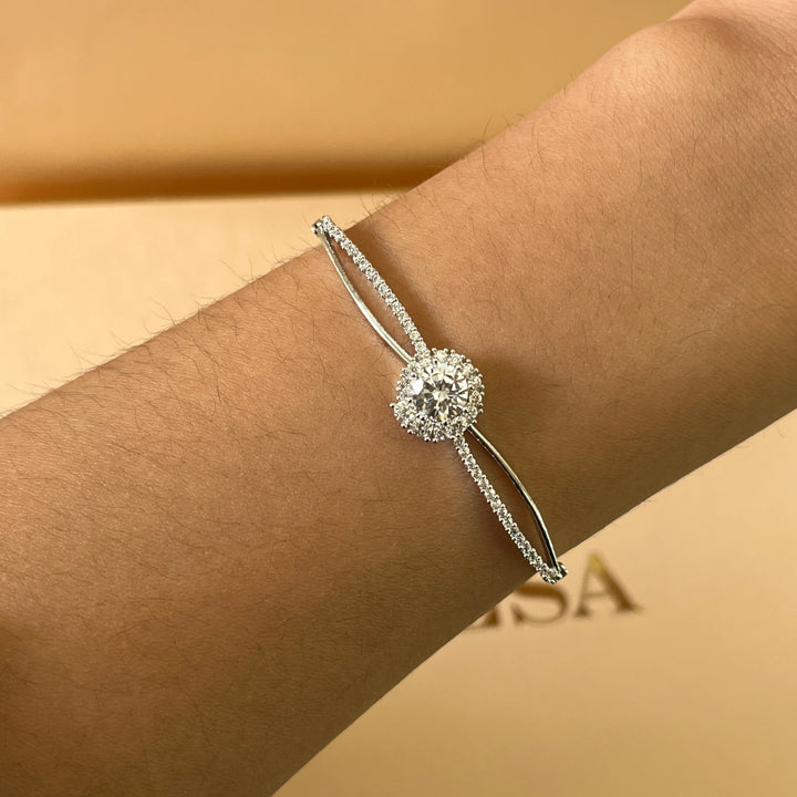 Silver zircone bracelet