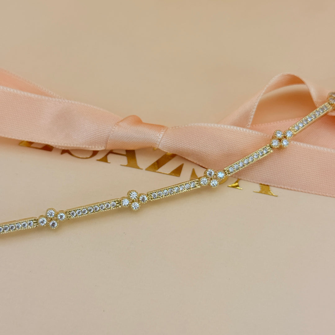 Zircone dainty gold plated bracelet