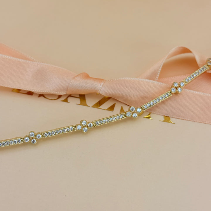 Zircone dainty gold plated bracelet