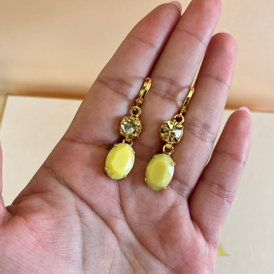 Yellow and champagne Swarovski crystals set
