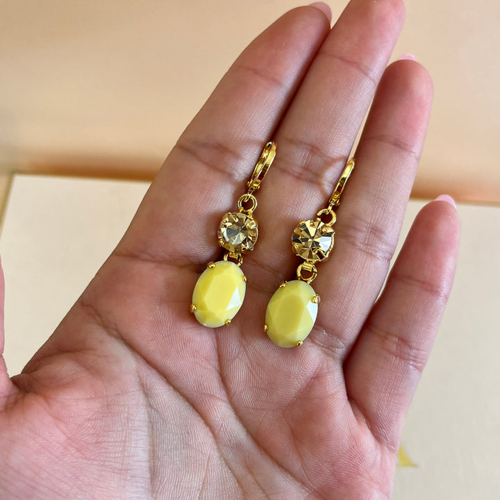 Yellow and champagne Swarovski crystals set