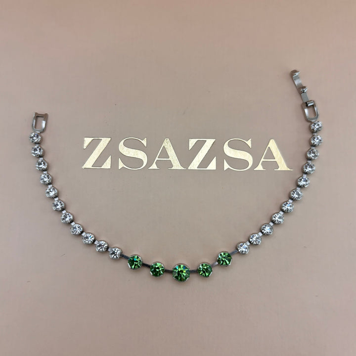 Dainty light green bracelet