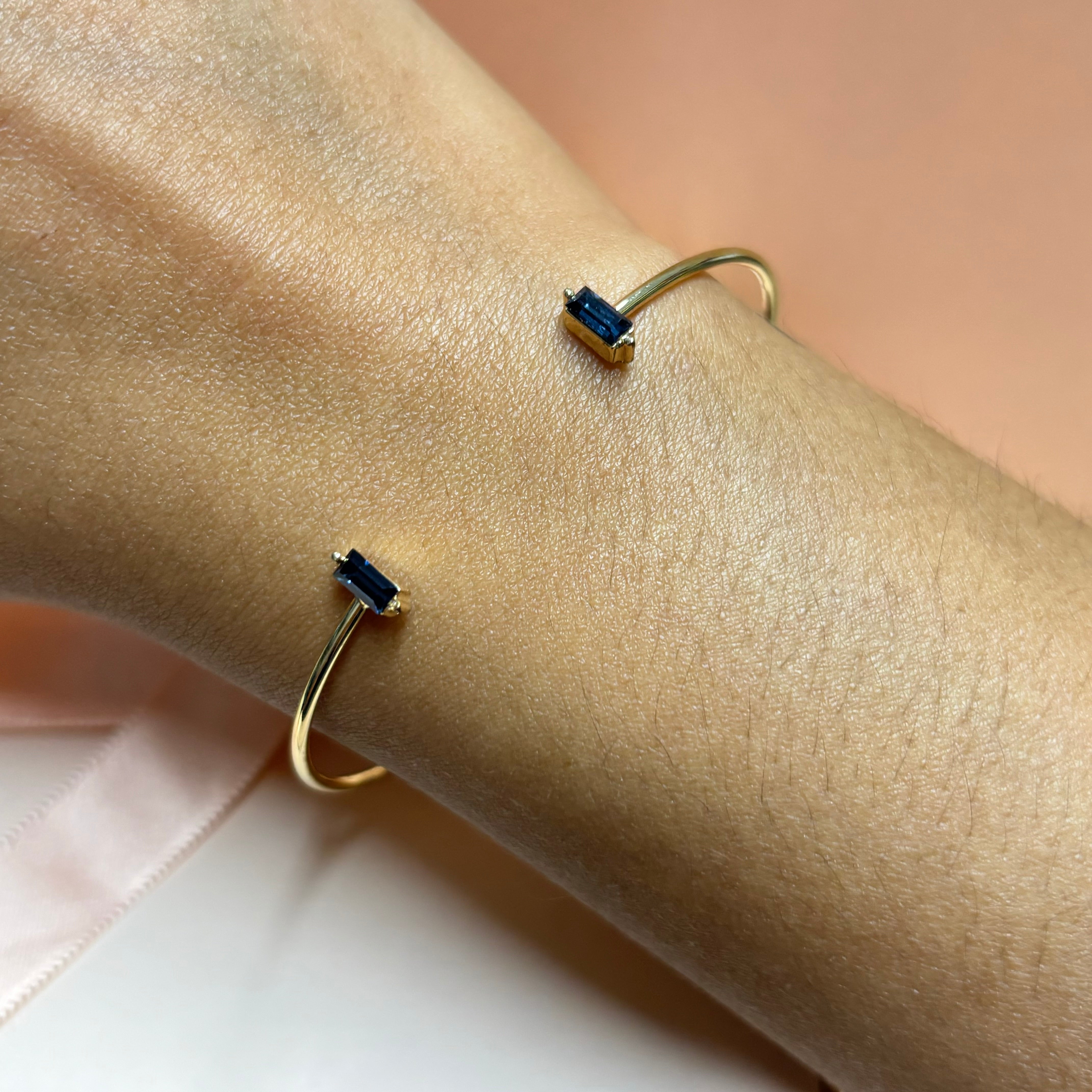 Dainty navy blue bangle