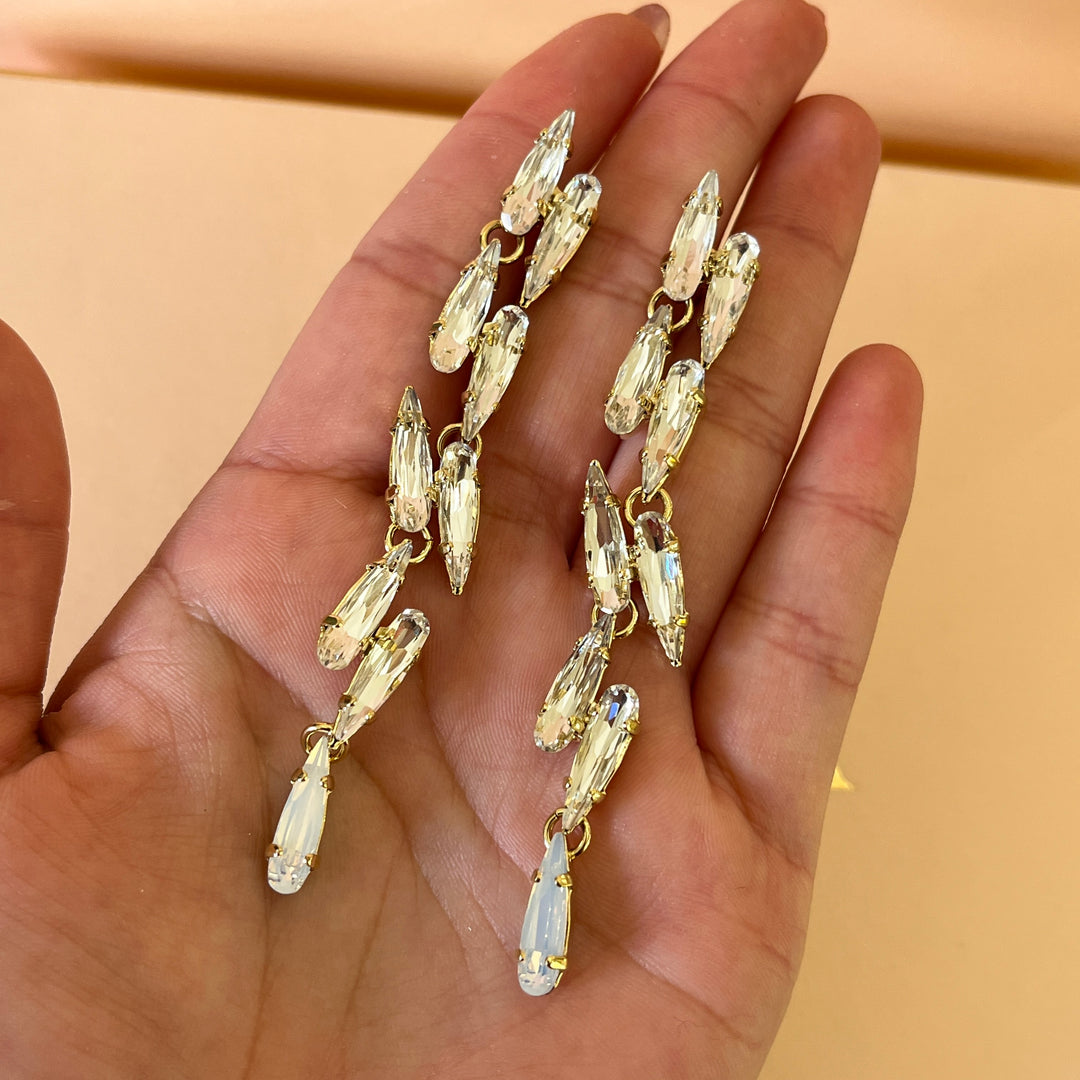 Swarovski crystals marquise gold plated earrings