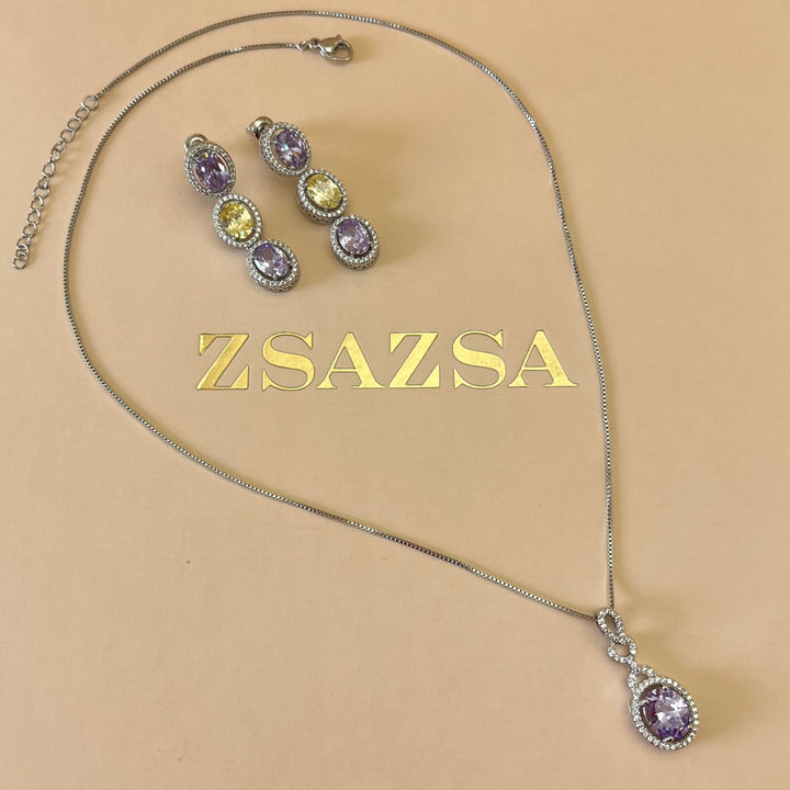 Oval zircone set