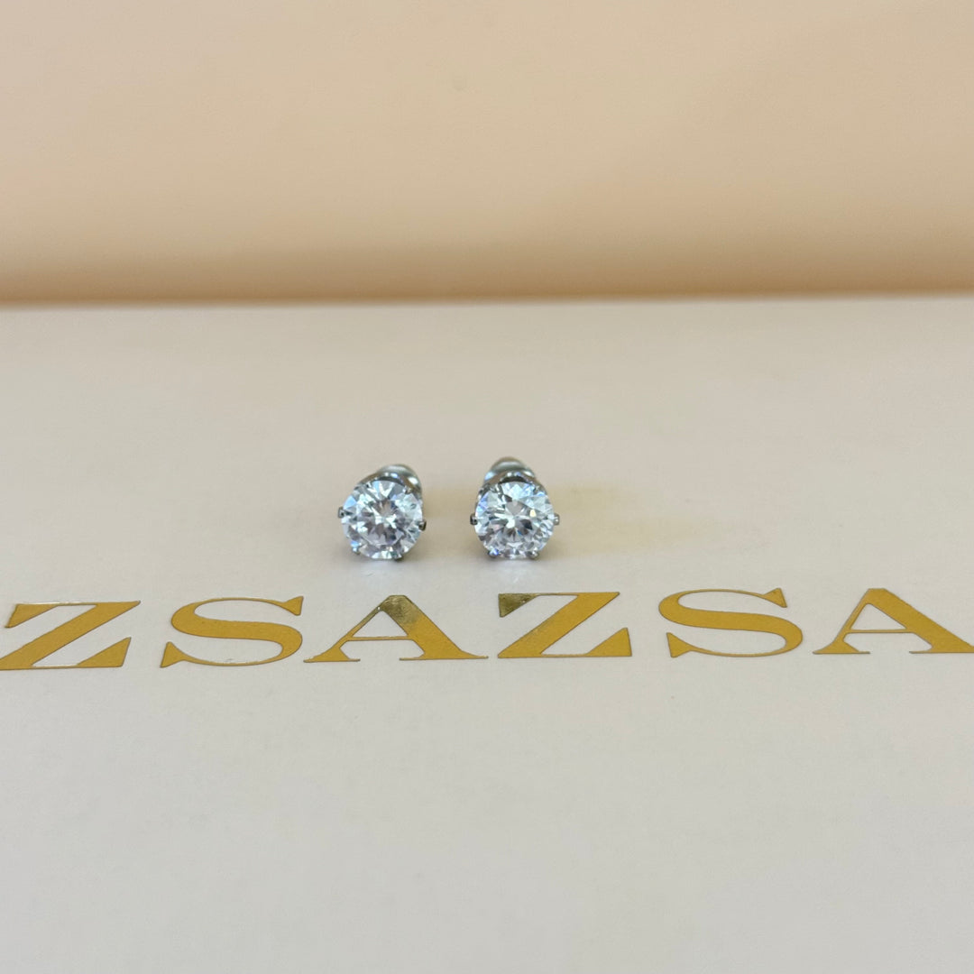 Solitaire zircone silver set