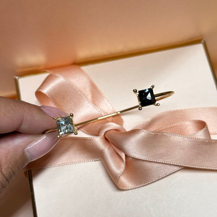 Dainty grey bangle