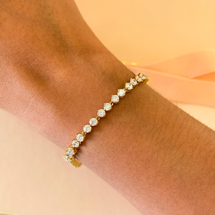 Zircone dainty gold plated bracelet