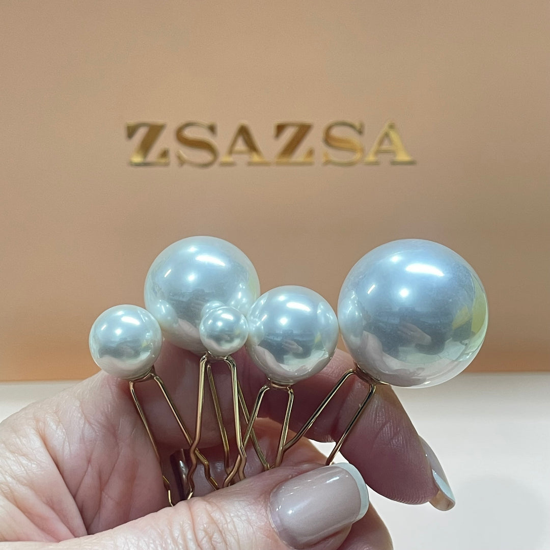 Simple pearl hair pin