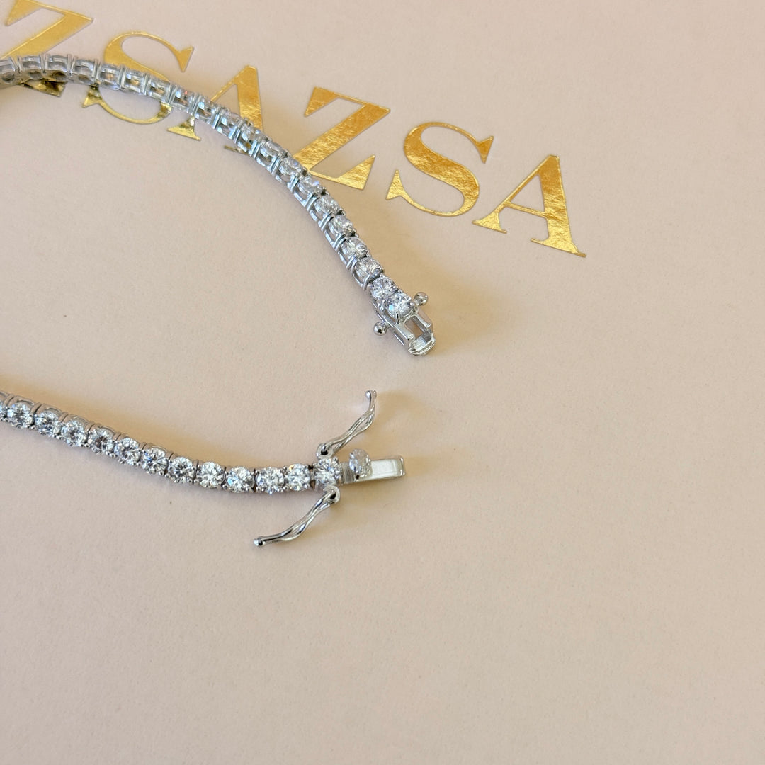 Tennis zircone sterling silver bracelet