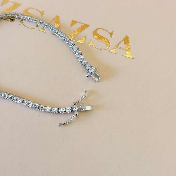 Tennis zircone sterling silver bracelet