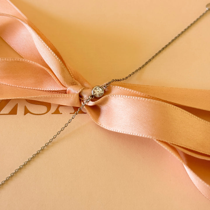 Solitaire zircone silver bracelet