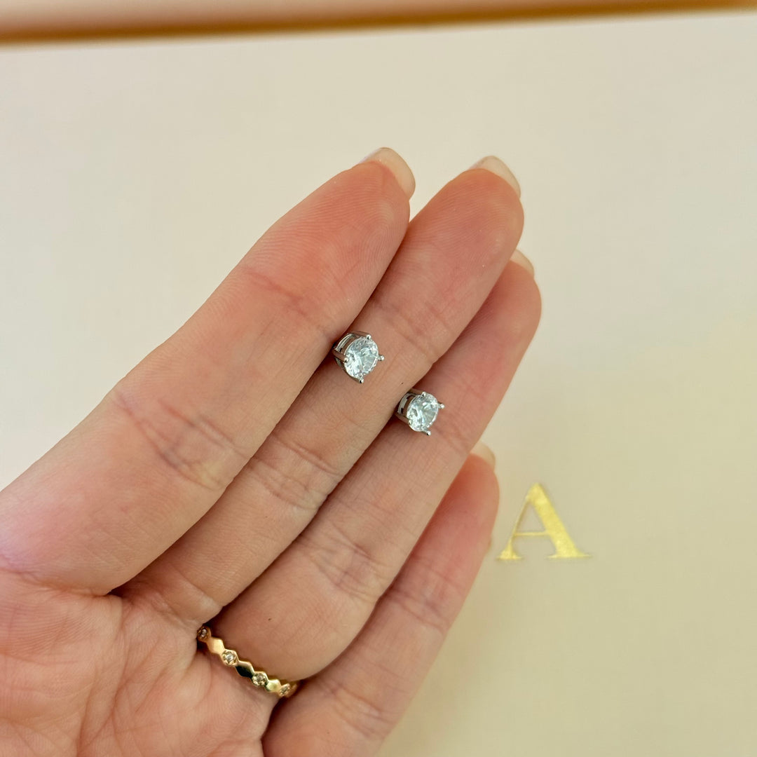 Solitaire zircone sterling silver set