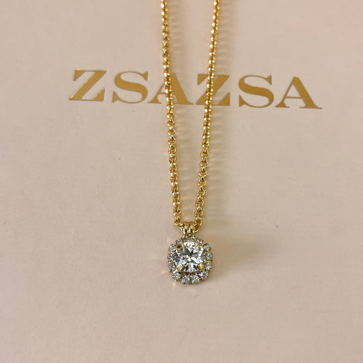 Preciosa crystals flower gold plated set