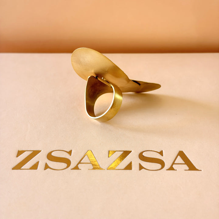 Handmade Three Circle Gold Ring | Gold Plated | ZsaZsa