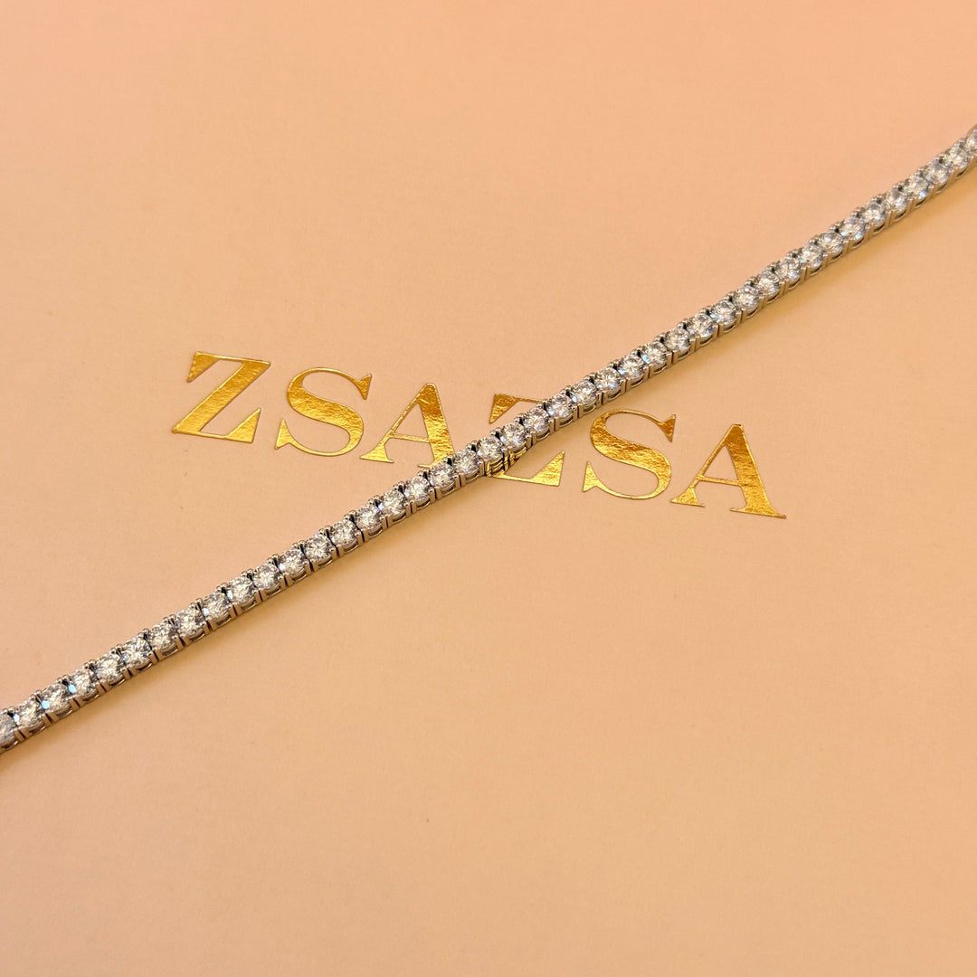 Tennis zircone sterling silver bracelet