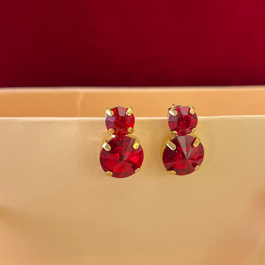 Red Swarovski Crystal studs
