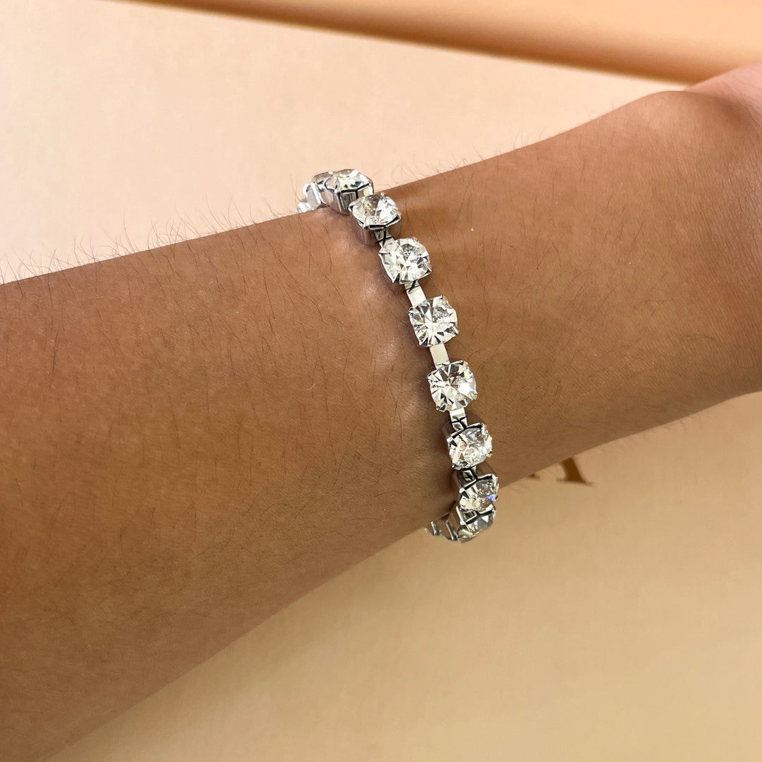 Swarovski crystal white gold plated bracelet