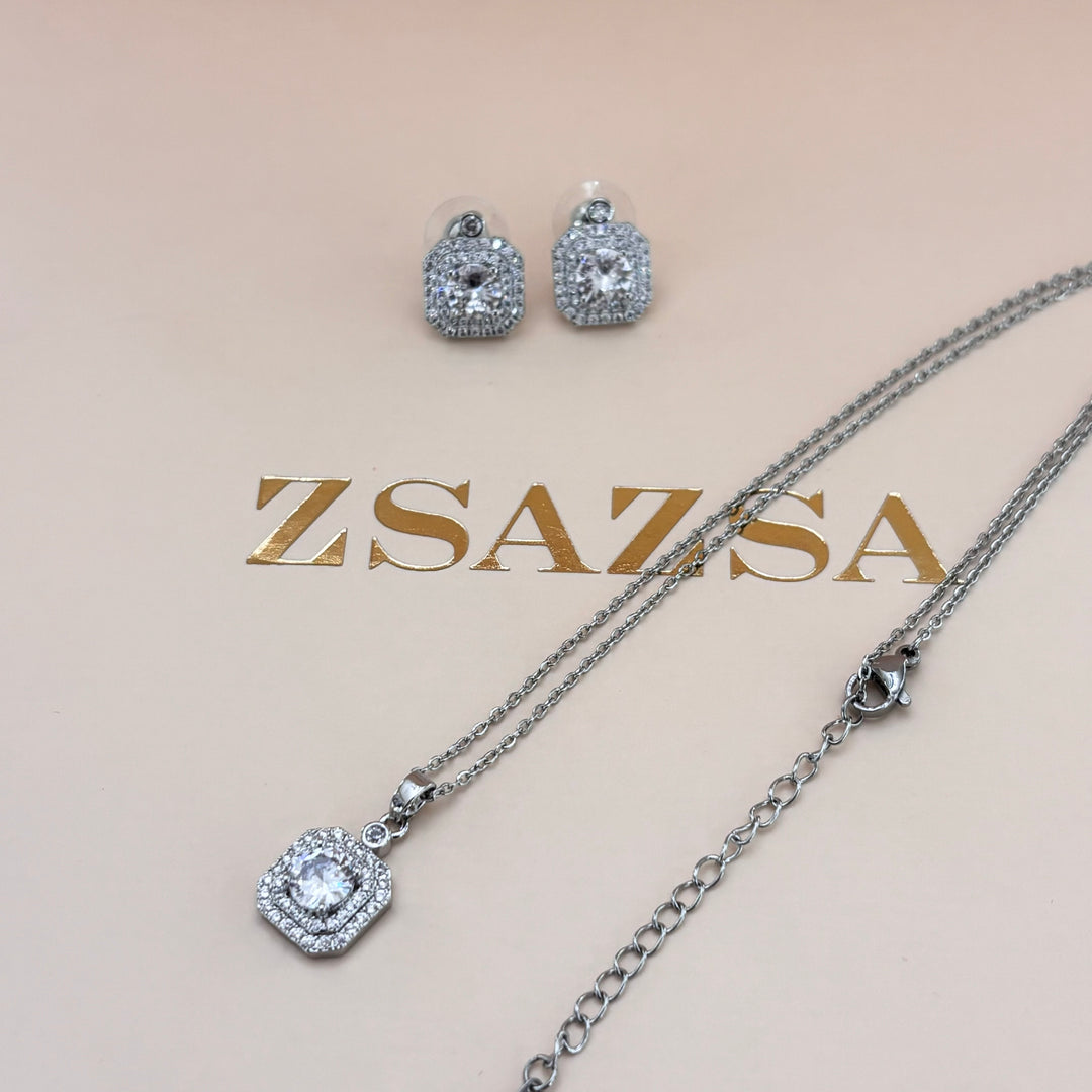 Square zircone set