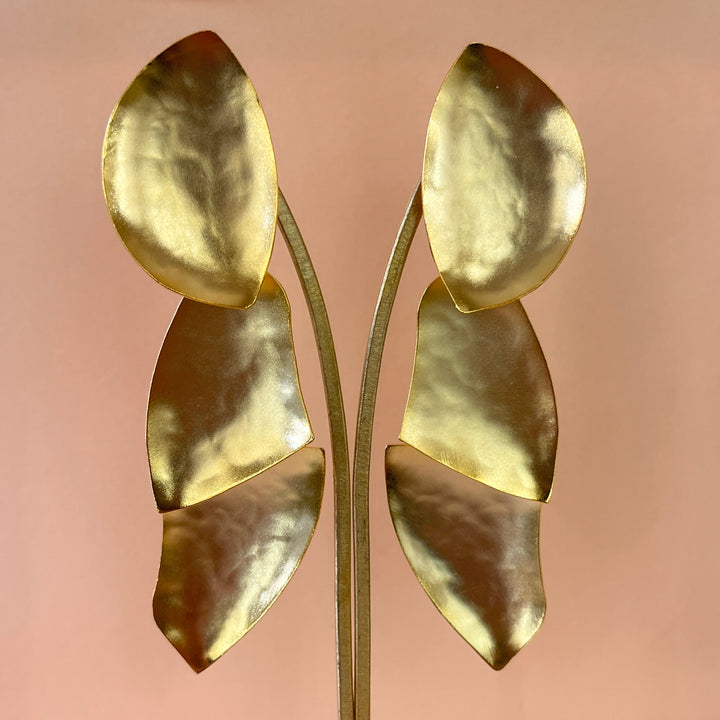 Gold handmade earrings