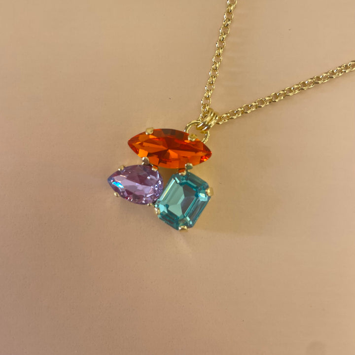 Multicolour Swarovski crystals set