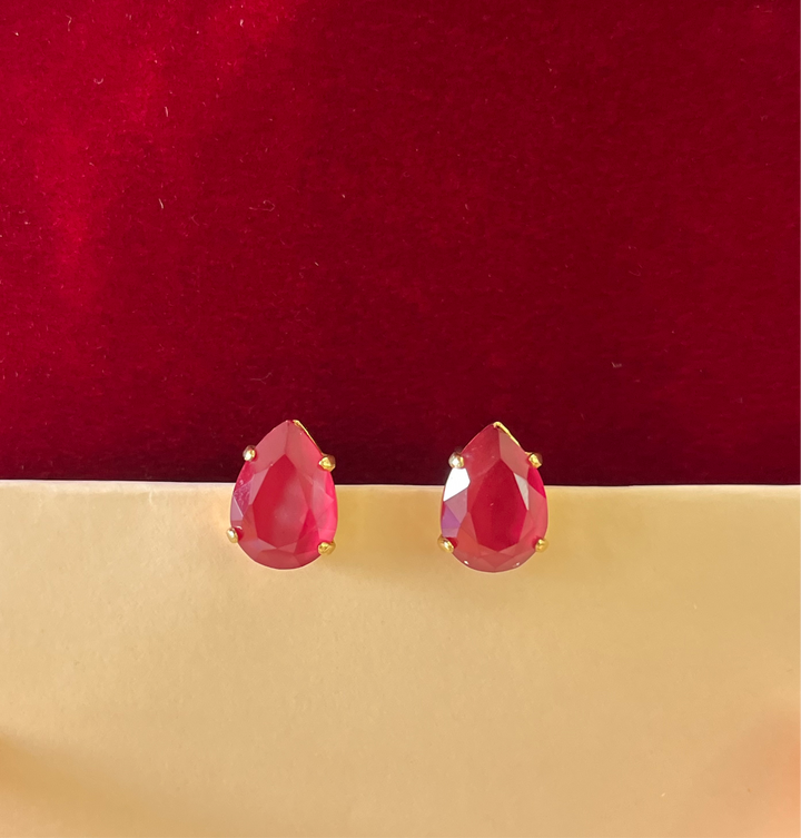 Red Swarovski Crystals studs