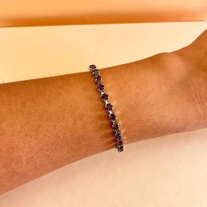 Purple preciosa crystals bracelet