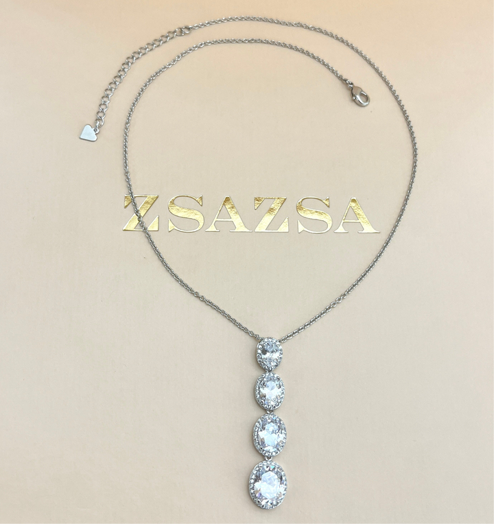 Silver zircone set