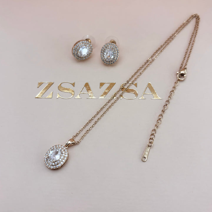 Oval zircone set