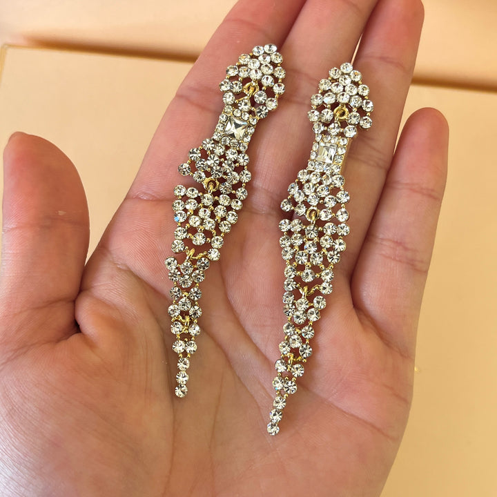 Swarovski crystals gold plated earrings