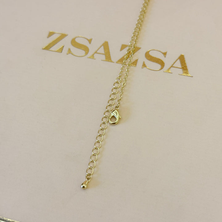 Zircone dainty marquise gold plated pendant