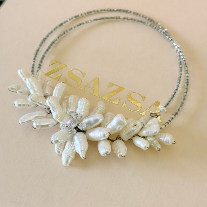 Fresh water pearls handmade choker
