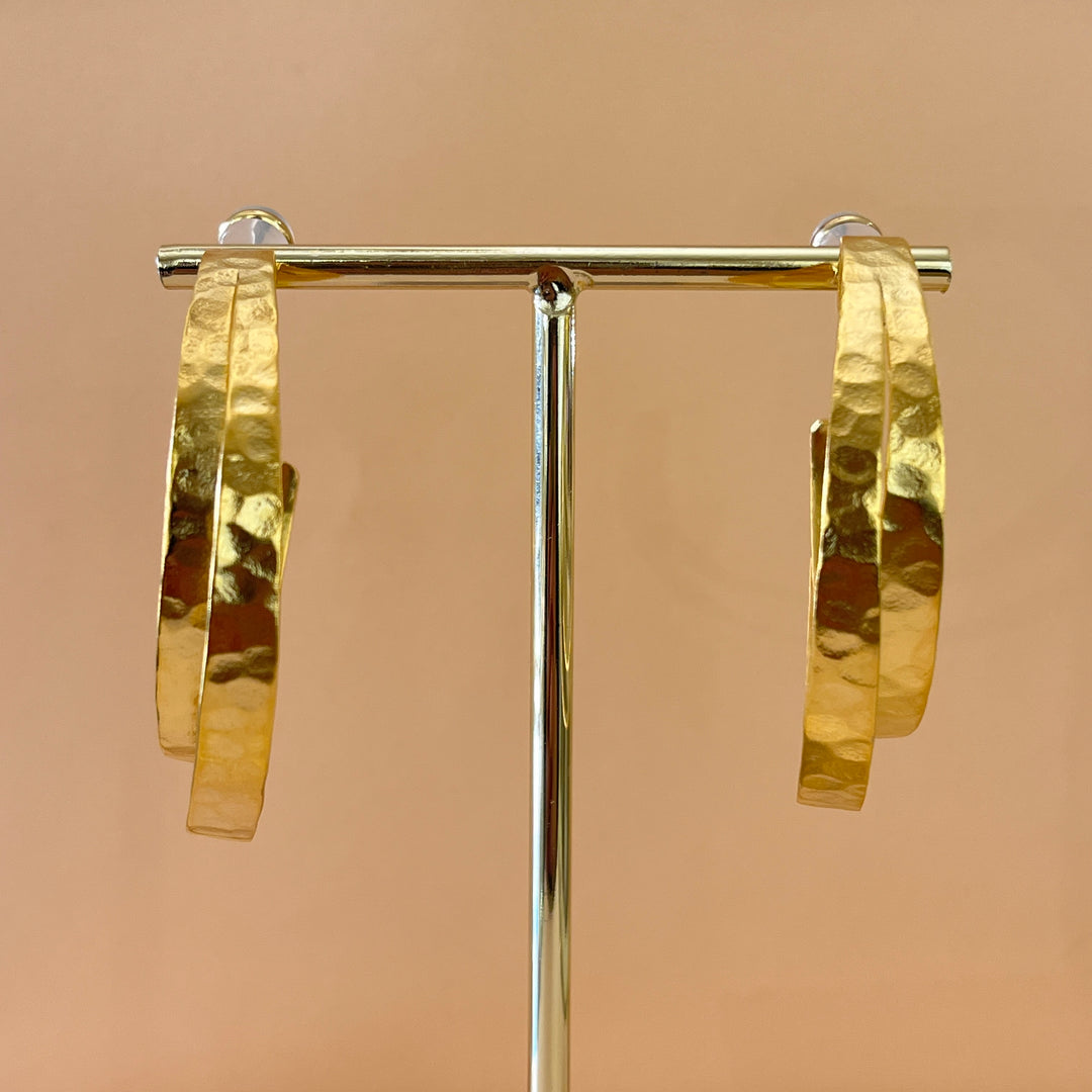 Gold handmade hoops