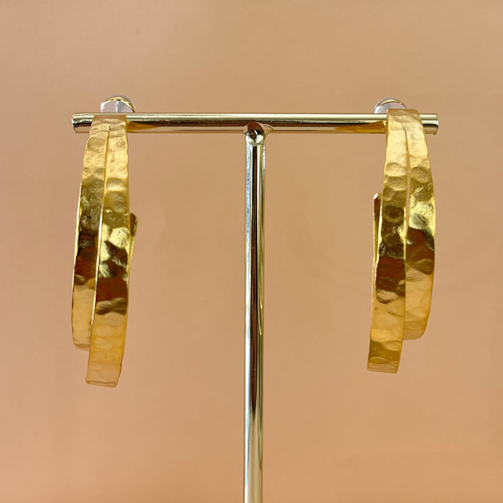 Gold handmade hoops