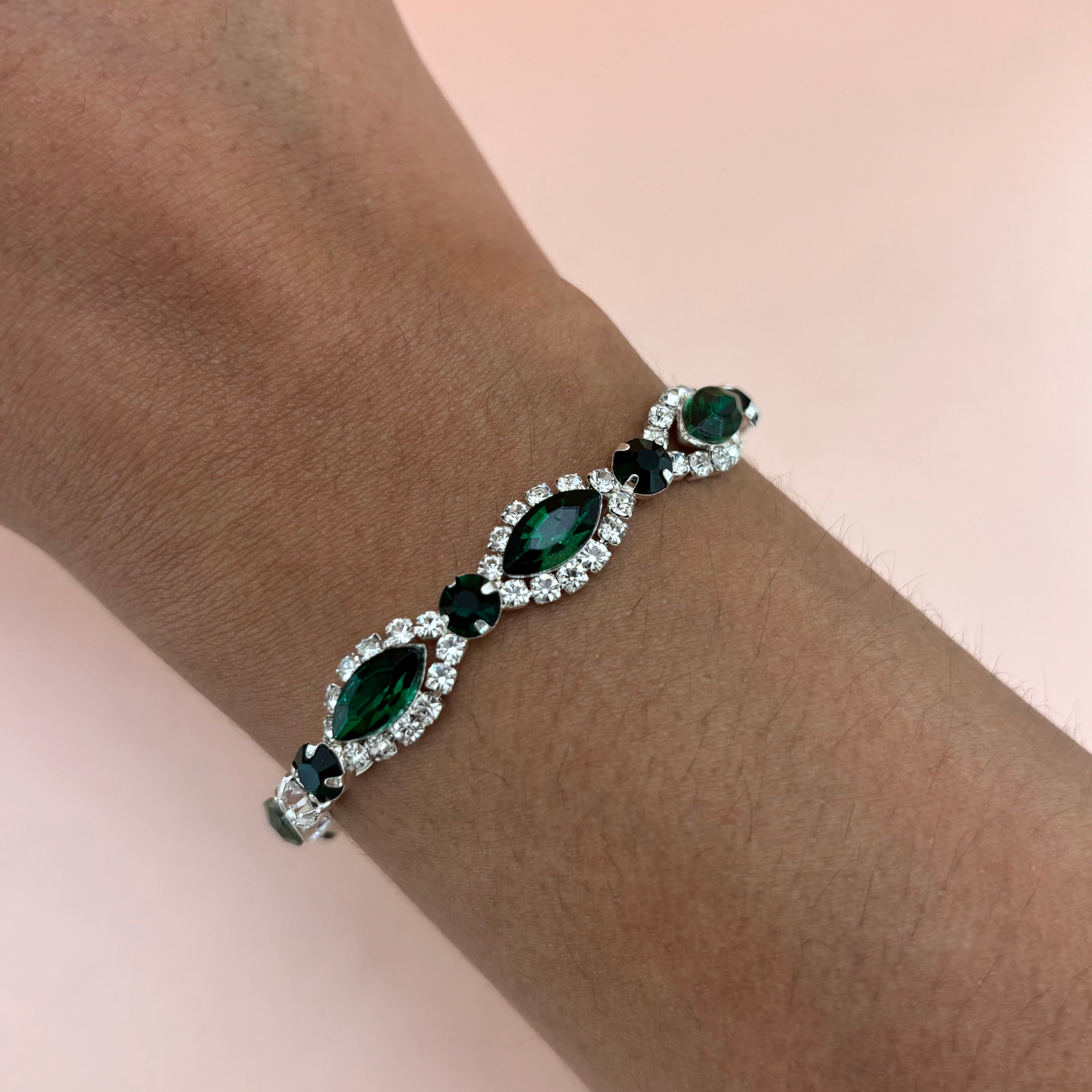 Marquise green bracelet