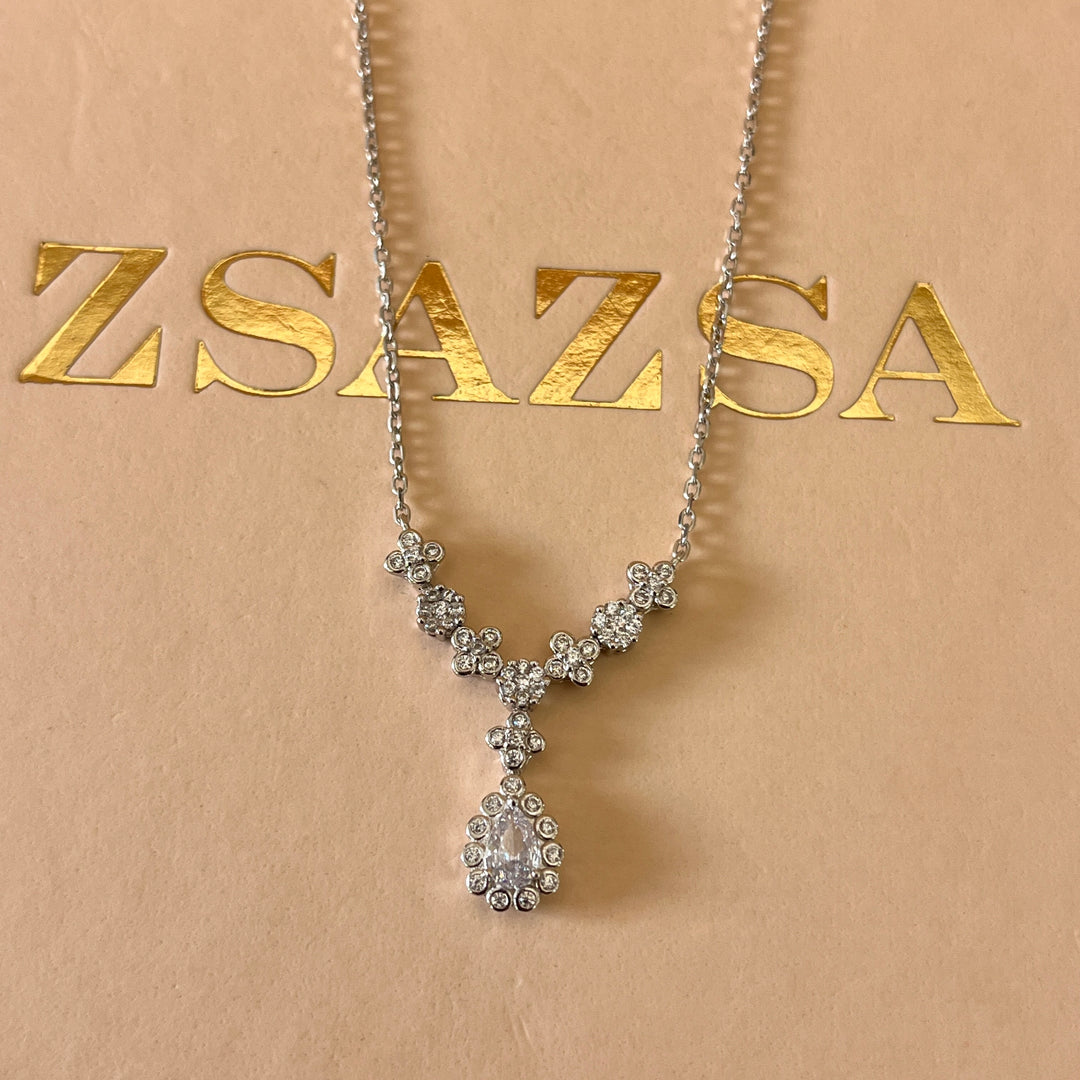 Teardrop zircone Sterling silver set