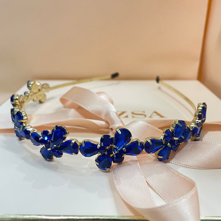 teardrop stone cluster headband
