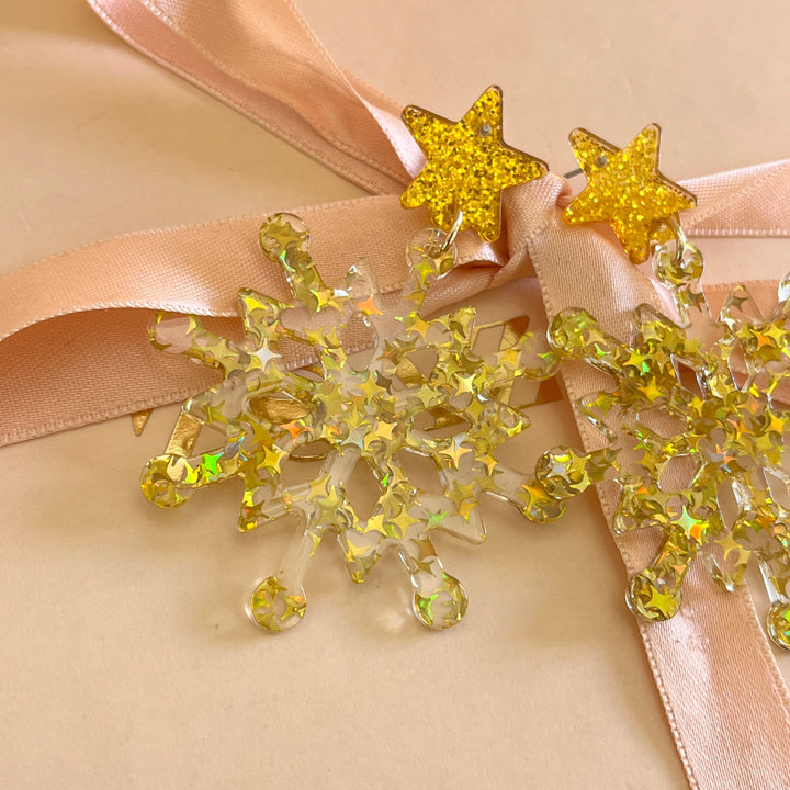 Christmas star earrings
