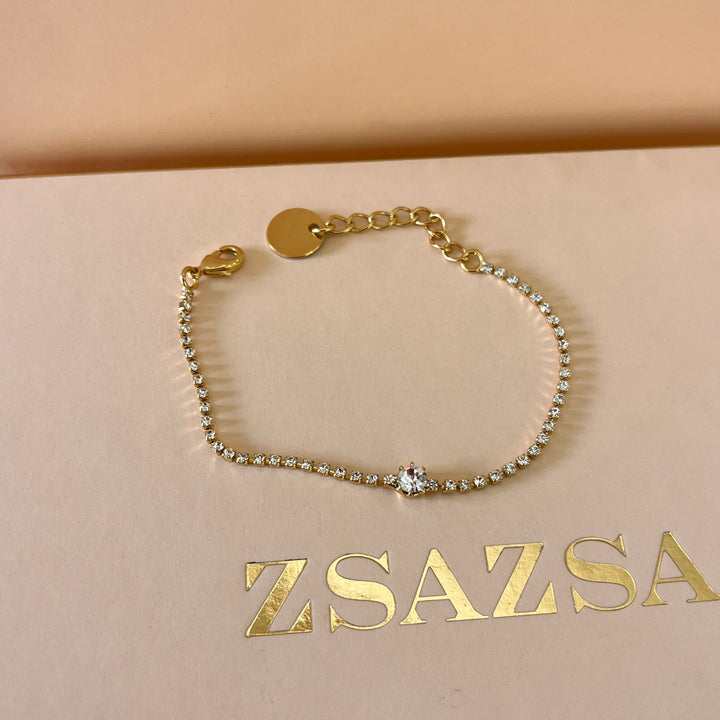 Preciosa crystals gold plated bracelet