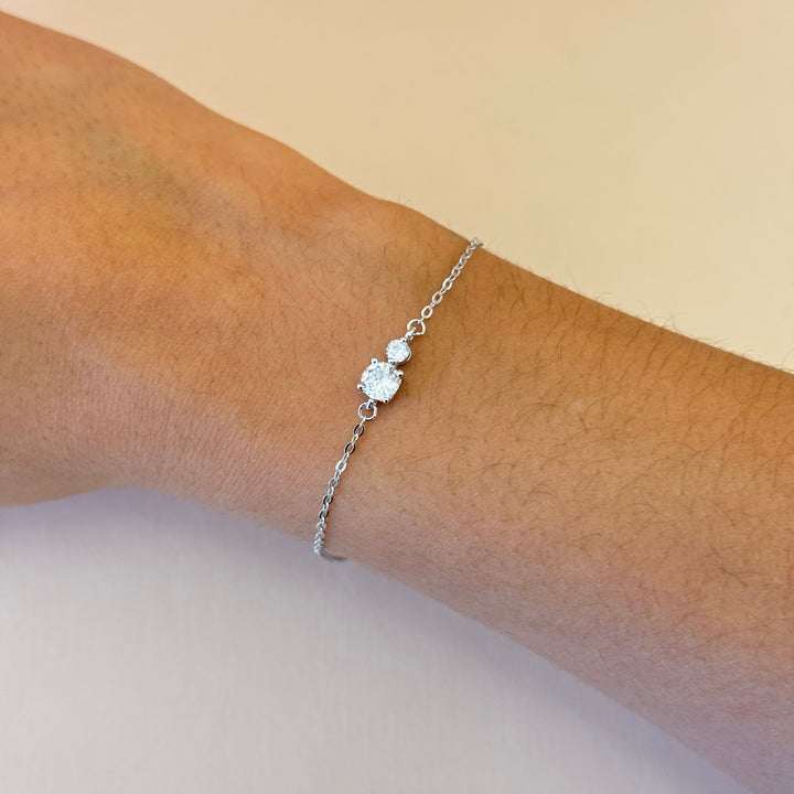 Dainty zircone sterling silver set