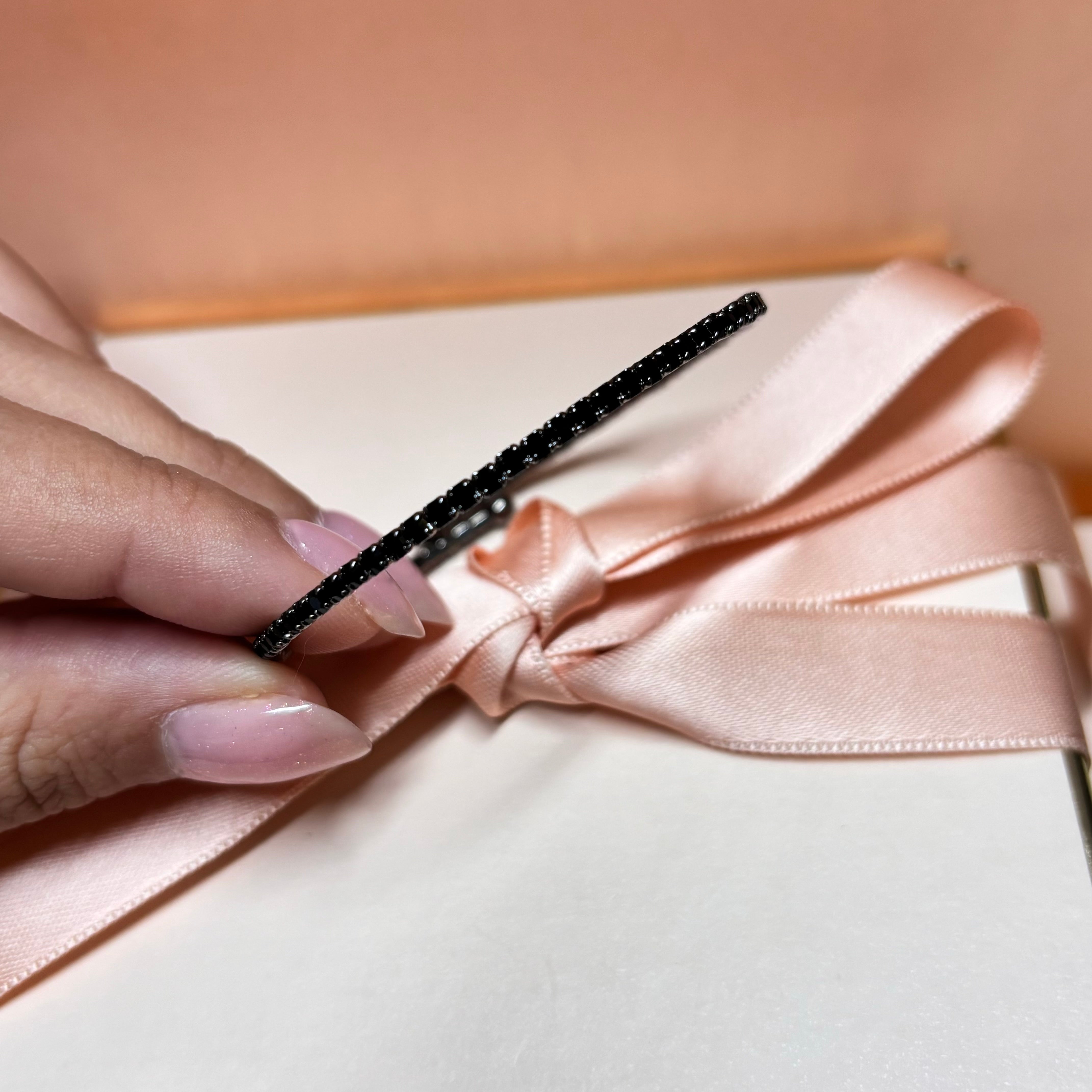 Dainty black bangle