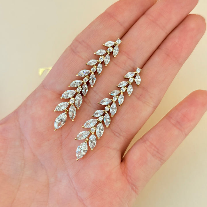 Marquise zircone gold plated