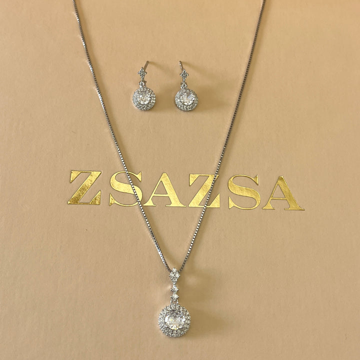 Silver zircone set