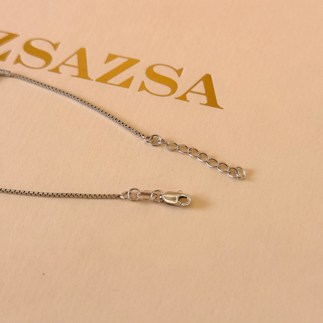 Dainty twisted zircone sterling silver bracelet