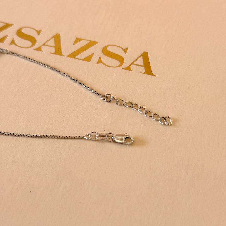 Dainty twisted zircone sterling silver bracelet