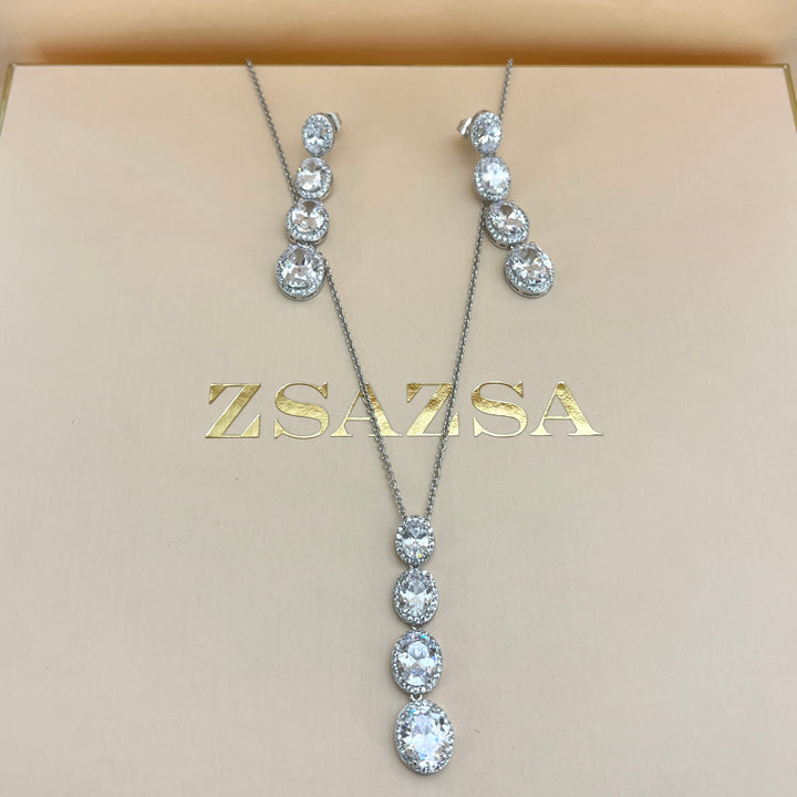 Silver zircone set